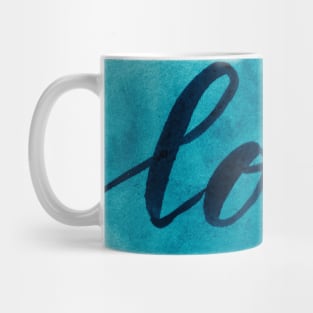 Valentine's Day Watercolor Love – teal Mug